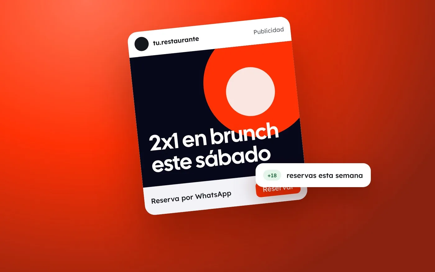 Anuncio con un ángulo creativo claro y llamado a reservar